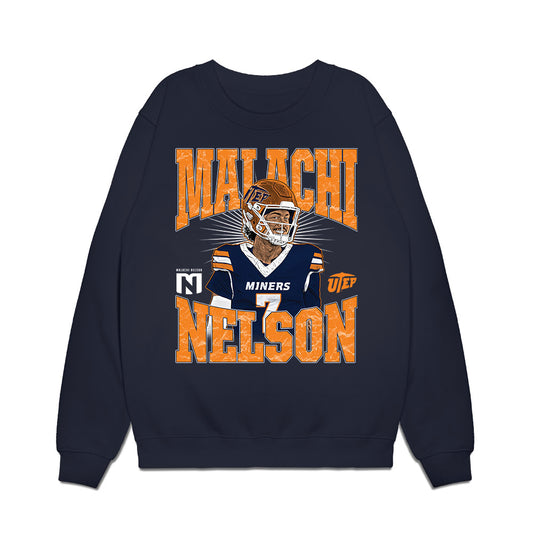 UTEP - NCAA Football : Malachi Nelson - Collage Premium Crewneck Sweatshirt-0