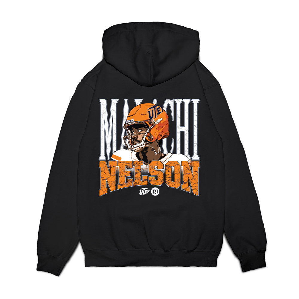 UTEP - NCAA Football : Malachi Nelson - Graphic Premium Hooded Sweatshirt-1