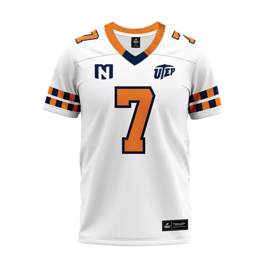 UTEP - NCAA Football : Malachi Nelson - White Premium Football Jersey-0
