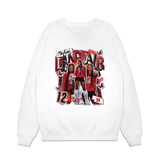 Nebraska - NCAA Women's Volleyball : Taylor Landfair - Collage Premium Crewneck Sweatshirt-0
