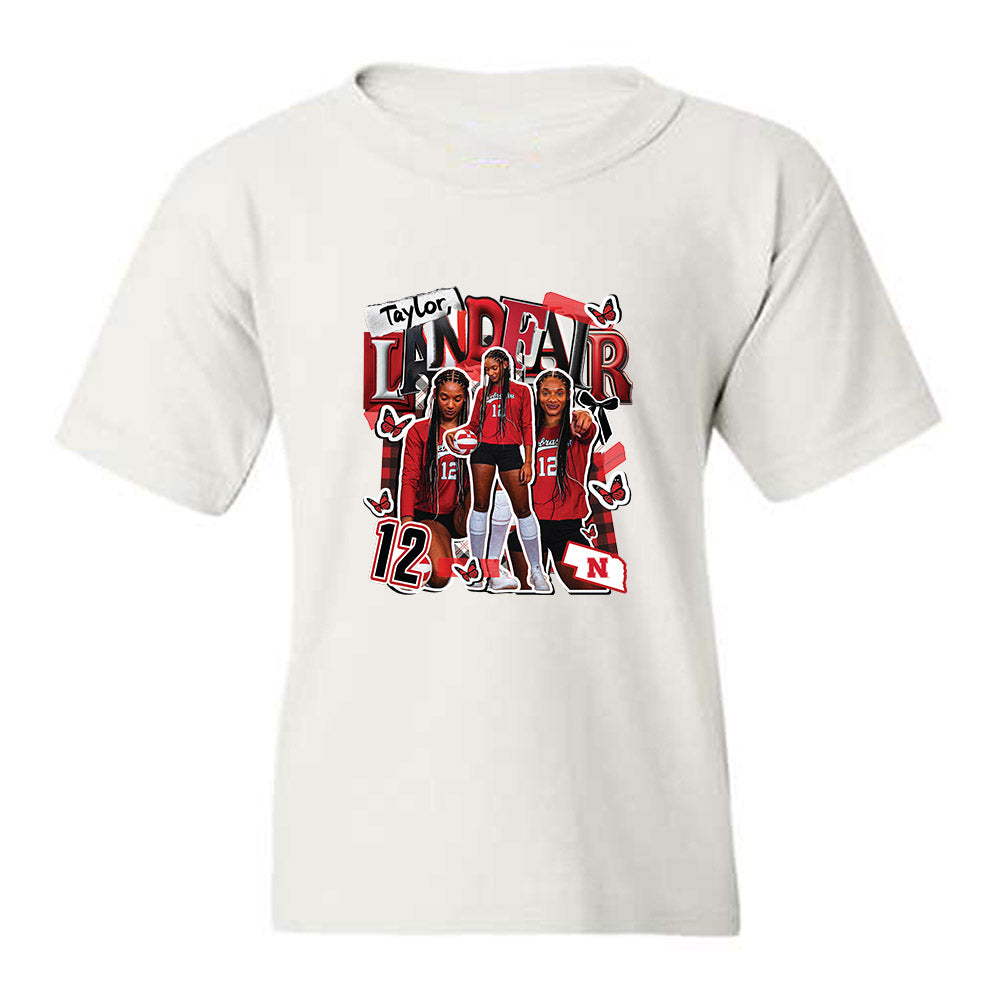 Nebraska - NCAA Women's Volleyball : Taylor Landfair - Collage Youth T-Shirt-0