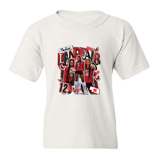 Nebraska - NCAA Women's Volleyball : Taylor Landfair - Collage Youth T-Shirt-0