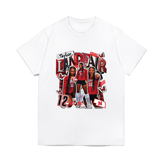 Nebraska - NCAA Women's Volleyball : Taylor Landfair - Collage Comfort Colors T-Shirt-0