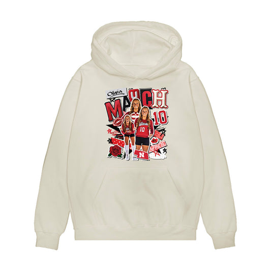 Nebraska - NCAA Women's Volleyball : Olivia Mauch - Collage Premium Hooded Sweatshirt-0