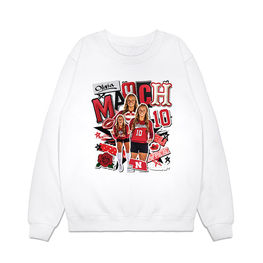 Nebraska - NCAA Women's Volleyball : Olivia Mauch - Collage Premium Crewneck Sweatshirt-0