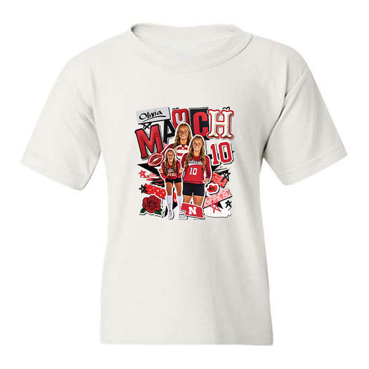 Nebraska - NCAA Women's Volleyball : Olivia Mauch - Collage Youth T-Shirt-0