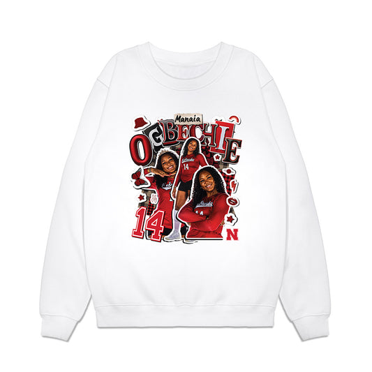 Nebraska - NCAA Women's Volleyball : Manaia Ogbechie - Collage Premium Crewneck Sweatshirt-0