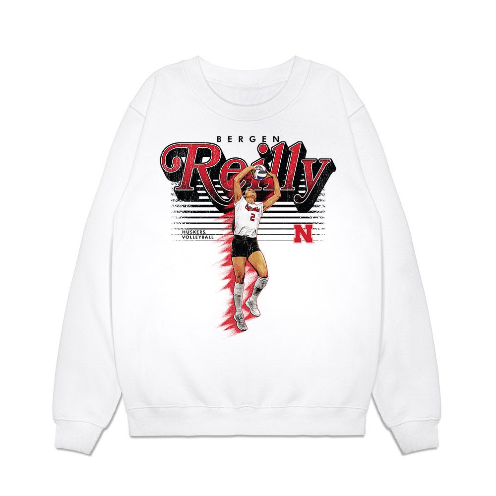 Nebraska - NCAA Women's Volleyball : Bergen Reilly - Collage Premium Crewneck Sweatshirt-0