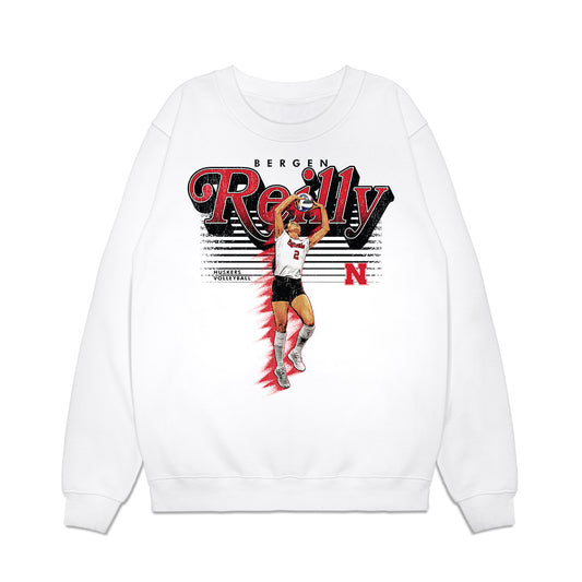Nebraska - NCAA Women's Volleyball : Bergen Reilly - Collage Premium Crewneck Sweatshirt-0