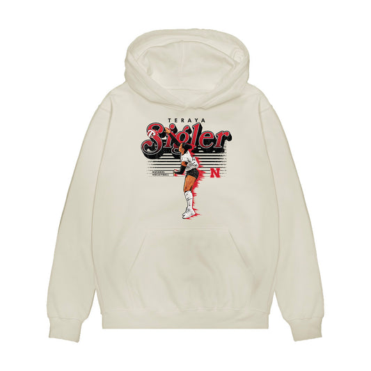 Nebraska - NCAA Women's Volleyball : Teraya Sigler - Premium Hooded Sweatshirt-0