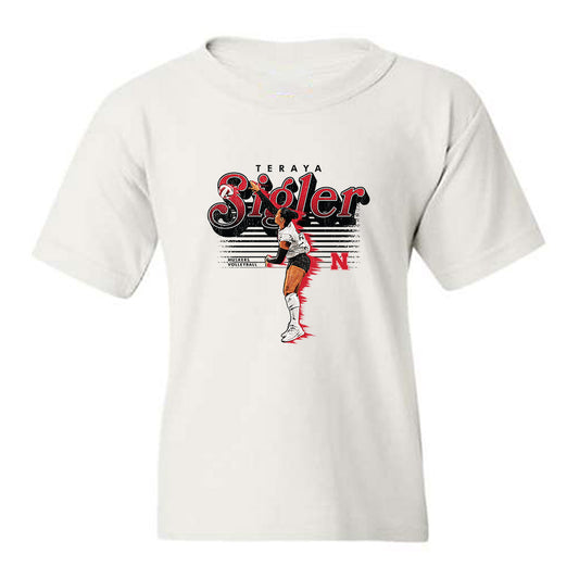 Nebraska - NCAA Women's Volleyball : Teraya Sigler - Youth T-Shirt-0