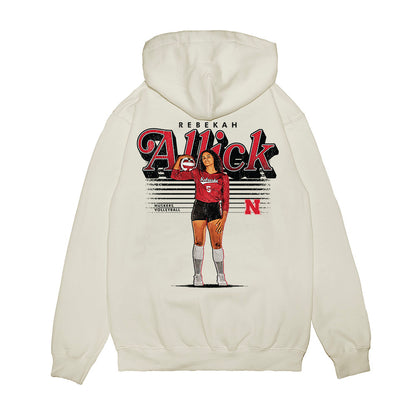 Nebraska - NCAA Women's Volleyball : Rebekah Allick - Collage Premium Hooded Sweatshirt-1