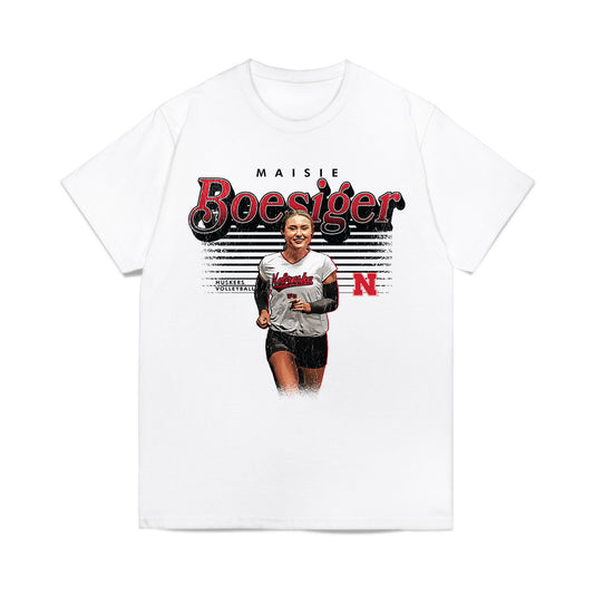Nebraska - NCAA Women's Volleyball : Maisie Boesiger - Collage Comfort Colors T-Shirt-0