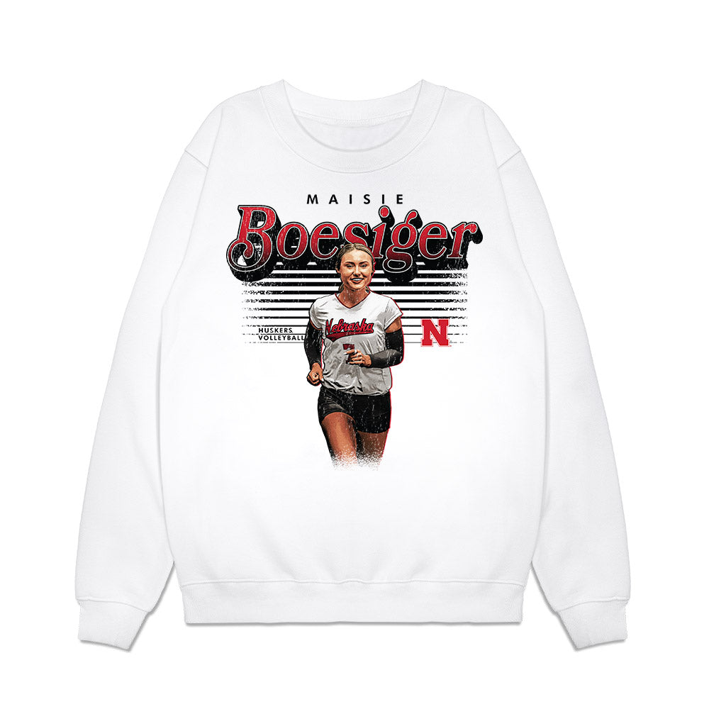 Nebraska - NCAA Women's Volleyball : Maisie Boesiger - Collage Premium Crewneck Sweatshirt-0