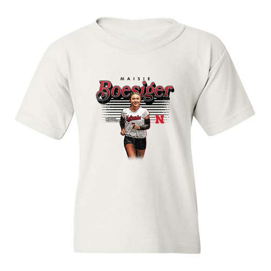 Nebraska - NCAA Women's Volleyball : Maisie Boesiger - Collage Youth T-Shirt-0