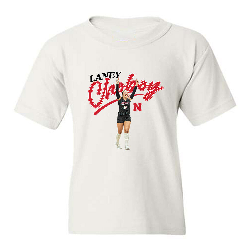 Nebraska - NCAA Women's Volleyball : Laney Choboy - Collage Youth T-Shirt-0