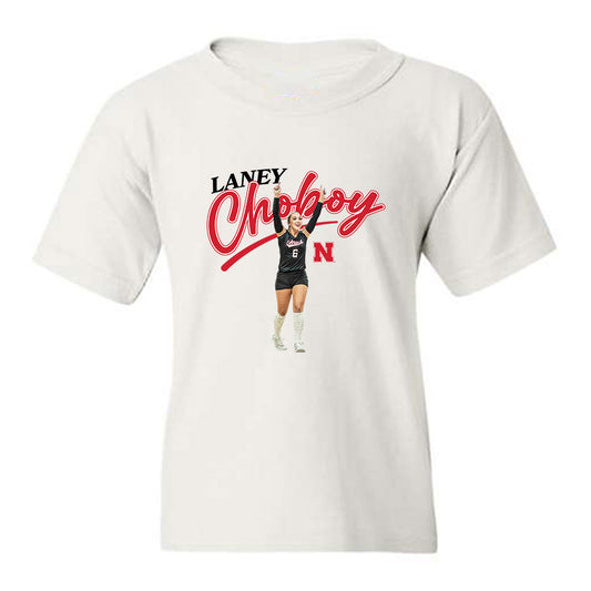 Nebraska - NCAA Women's Volleyball : Laney Choboy - Collage Youth T-Shirt-0