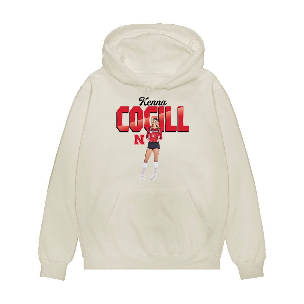 Nebraska - NCAA Women's Volleyball : Kenna Cogill - Collage Premium Hooded Sweatshirt-0