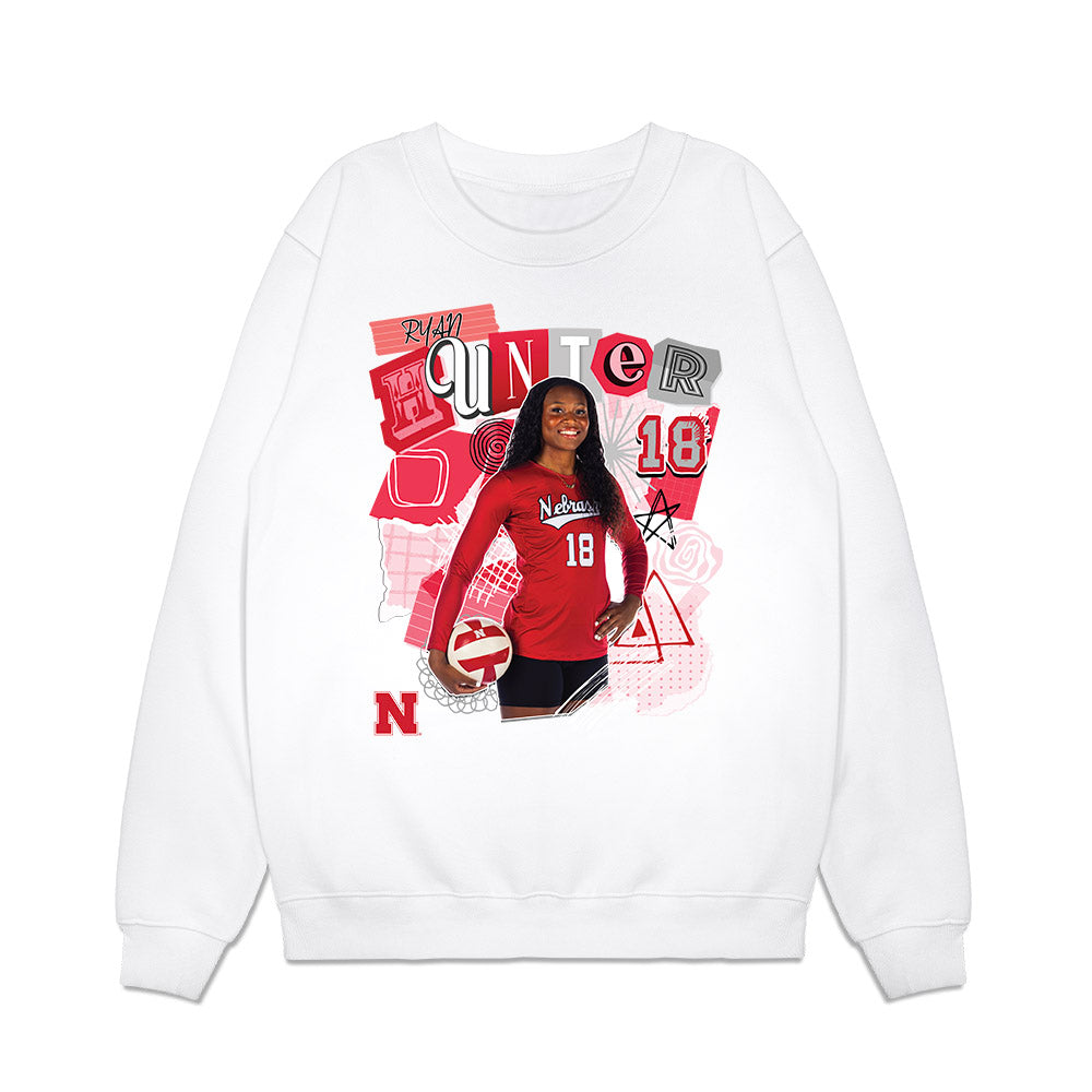 Nebraska - NCAA Women's Volleyball : Ryan Hunter - collage Premium Crewneck Sweatshirt-0