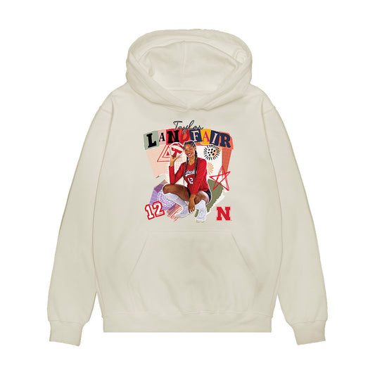 Nebraska - NCAA Women's Volleyball : Taylor Landfair - collage Premium Hooded Sweatshirt-0