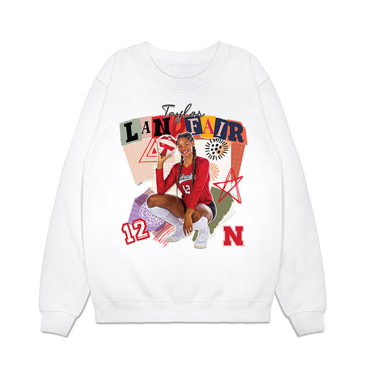 Nebraska - NCAA Women's Volleyball : Taylor Landfair - collage Premium Crewneck Sweatshirt-0
