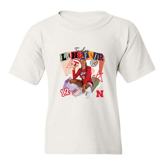 Nebraska - NCAA Women's Volleyball : Taylor Landfair - collage Youth T-Shirt-0