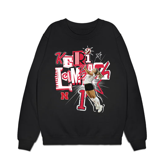 Nebraska - NCAA Women's Volleyball : Keri Leimbach - collage Premium Crewneck Sweatshirt-0