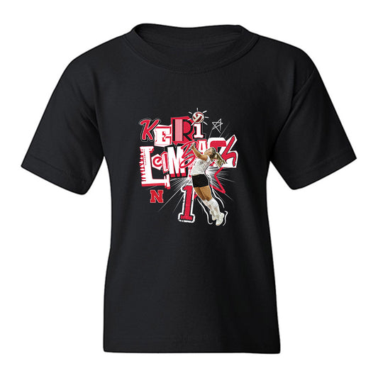 Nebraska - NCAA Women's Volleyball : Keri Leimbach - collage Youth T-Shirt-0