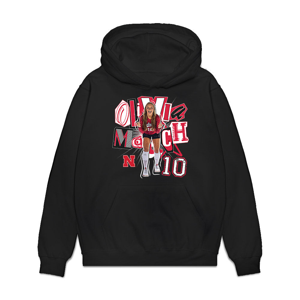 Nebraska - NCAA Women's Volleyball : Olivia Mauch - collage Premium Hooded Sweatshirt-0