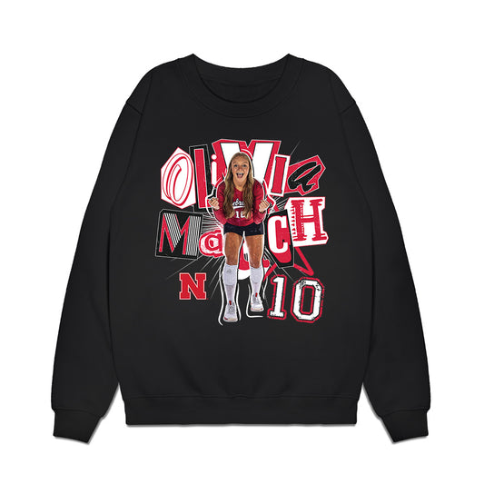 Nebraska - NCAA Women's Volleyball : Olivia Mauch - collage Premium Crewneck Sweatshirt-0