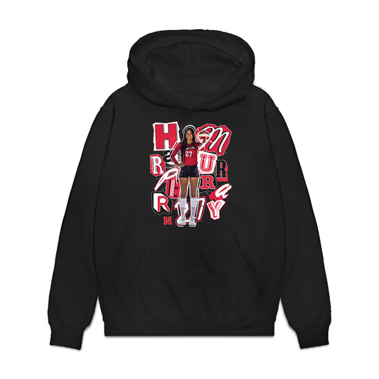 Nebraska - NCAA Women's Volleyball : Harper Murray - collage Premium Hooded Sweatshirt-0