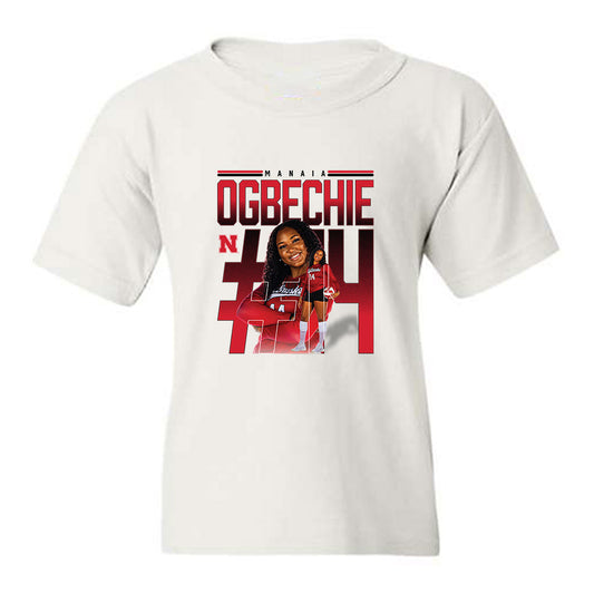 Nebraska - NCAA Women's Volleyball : Manaia Ogbechie - collage Youth T-Shirt-0