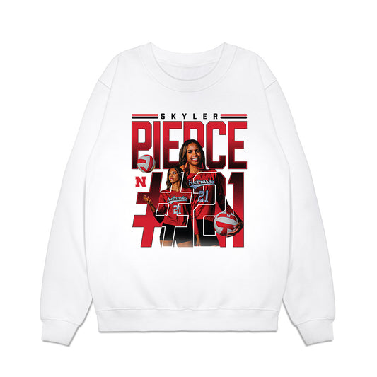 Nebraska - NCAA Women's Volleyball : Skyler Pierce - collage Premium Crewneck Sweatshirt-0