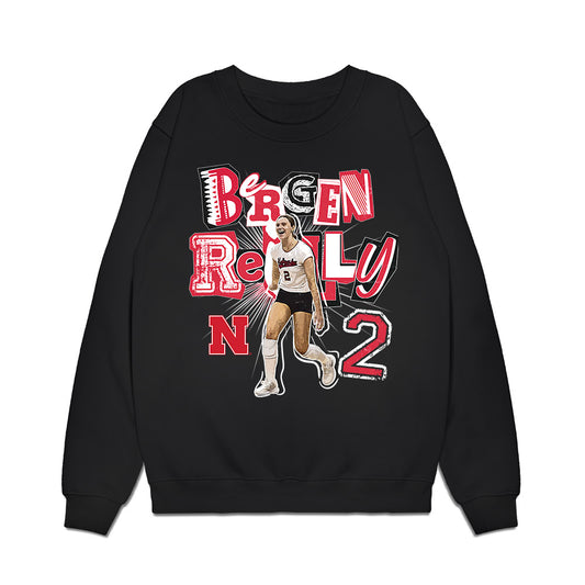 Nebraska - NCAA Women's Volleyball : Bergen Reilly - collage Premium Crewneck Sweatshirt-0