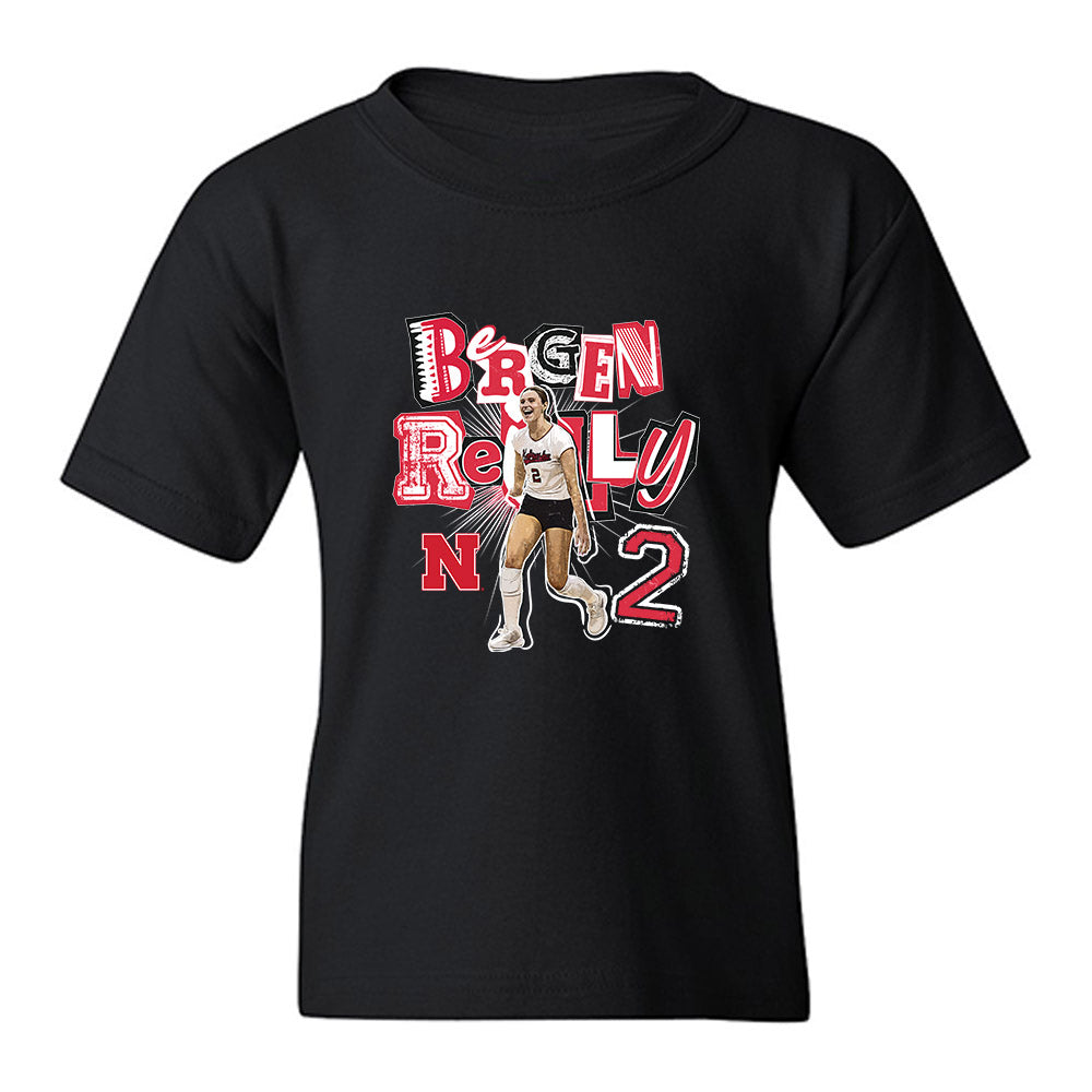 Nebraska - NCAA Women's Volleyball : Bergen Reilly - collage Youth T-Shirt-0