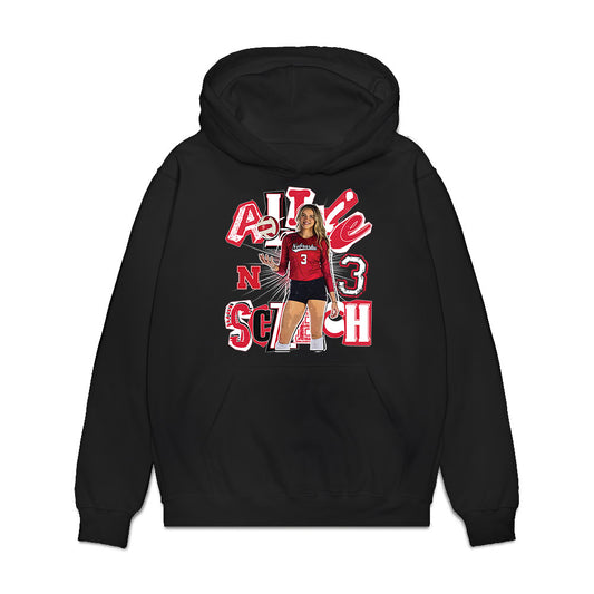 Nebraska - NCAA Women's Volleyball : Allie Sczech - Premium Hooded Sweatshirt-0