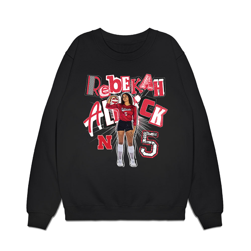 Nebraska - NCAA Women's Volleyball : Rebekah Allick - collage Premium Crewneck Sweatshirt-0