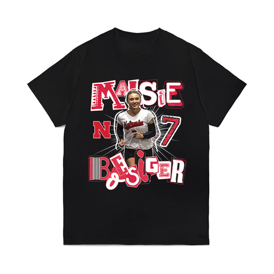 Nebraska - NCAA Women's Volleyball : Maisie Boesiger - collage Comfort Colors T-Shirt-0