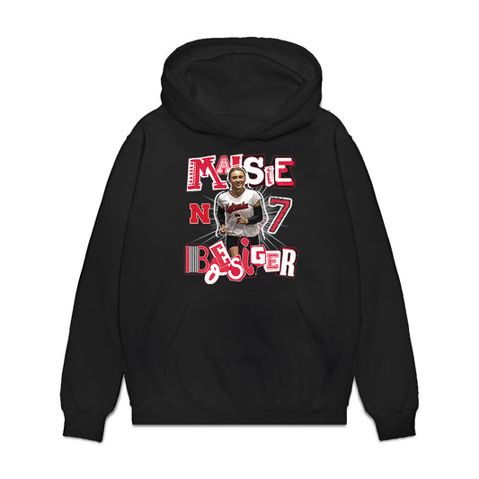 Nebraska - NCAA Women's Volleyball : Maisie Boesiger - collage Premium Hooded Sweatshirt-0
