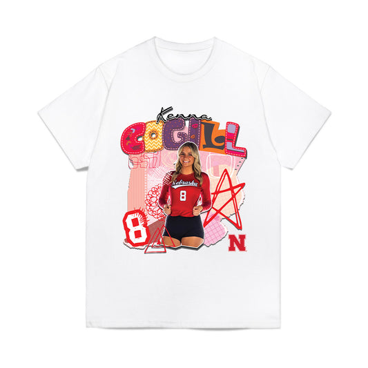 Nebraska - NCAA Women's Volleyball : Kenna Cogill - Collage Comfort Colors T-Shirt-0