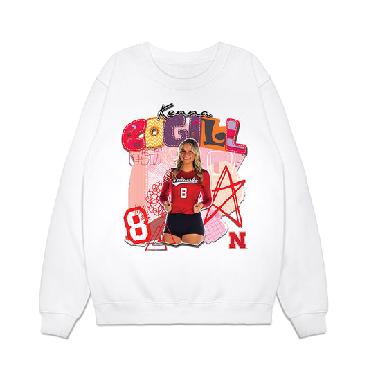 Nebraska - NCAA Women's Volleyball : Kenna Cogill - Collage Premium Crewneck Sweatshirt-0