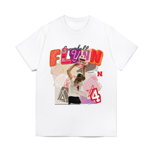 Nebraska - NCAA Women's Volleyball : Campbell Flynn - collage Comfort Colors T-Shirt-0