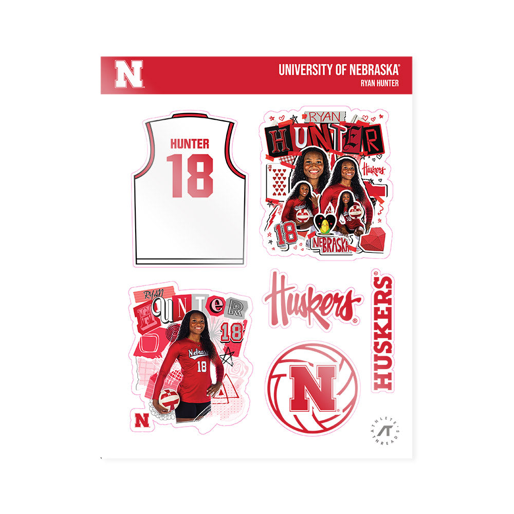 Nebraska - NCAA Women's Volleyball : Ryan Hunter - Sticker Sheet-0