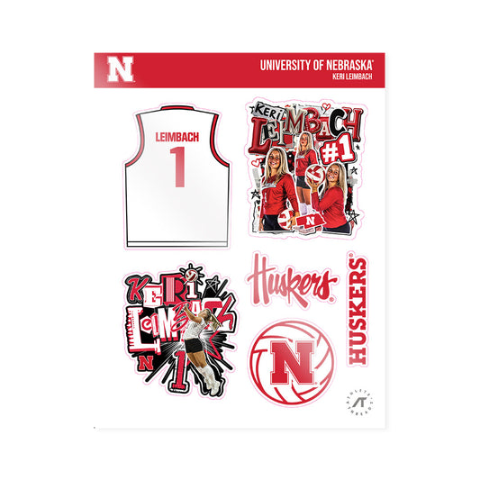 Nebraska - NCAA Women's Volleyball : Keri Leimbach - Sticker Sheet-0