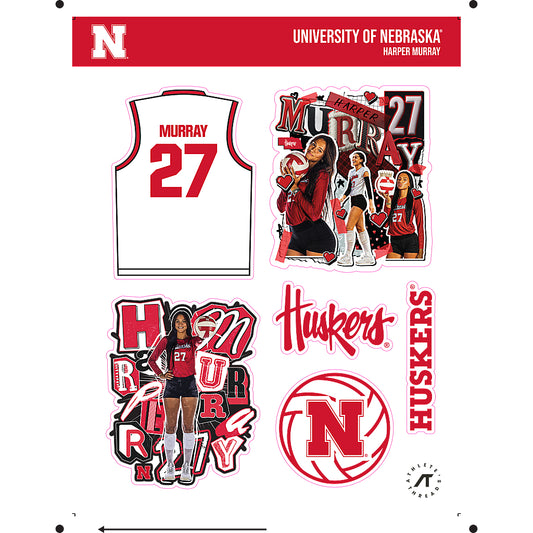 Nebraska - NCAA Women's Volleyball : Harper Murray - Sticker Sheet-0