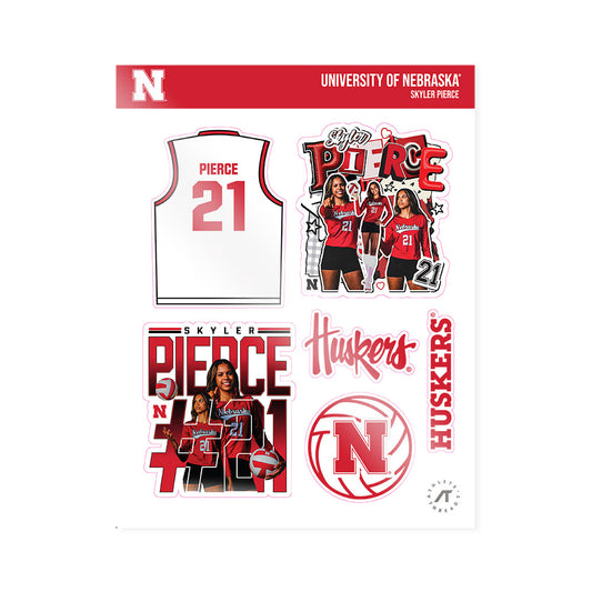 Nebraska - NCAA Women's Volleyball : Skyler Pierce - Sticker Sheet-0