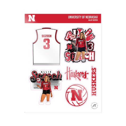 Nebraska - NCAA Women's Volleyball : Allie Sczech - Sticker Sheet-0