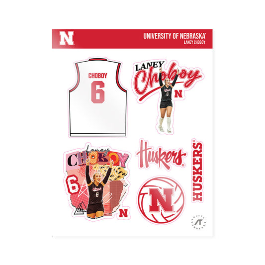 Nebraska - NCAA Women's Volleyball : Laney Choboy - Sticker Sheet-0