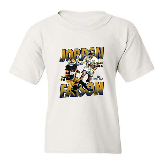 Notre Dame - NCAA Football : Jordan Faison - Collage Youth T-Shirt-0
