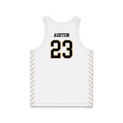 PNW - NCAA Men's Basketball : Aaiden Ashton - White Basketball Jersey-1